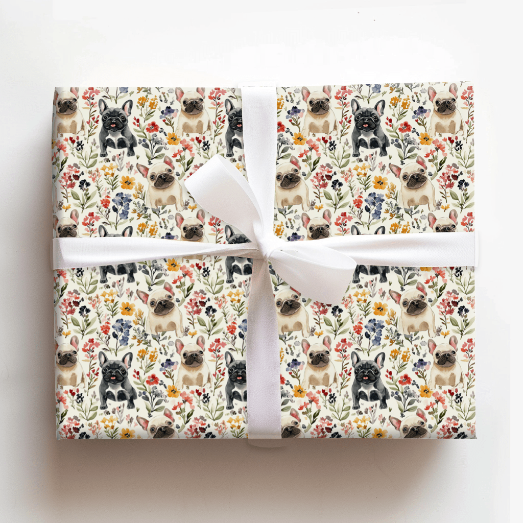 Garden with the Frenchie - Wrapping Paper - Aspen & Arlo