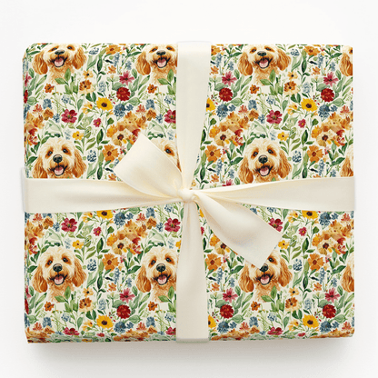 Garden with the Goldendoodle - Wrapping Paper - Aspen & Arlo