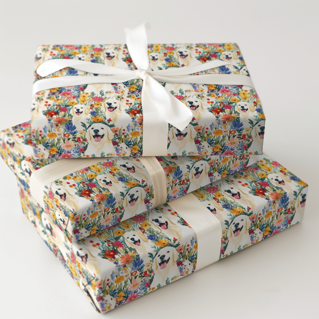 Garden with the White Lab - Wrapping Paper - Aspen & Arlo