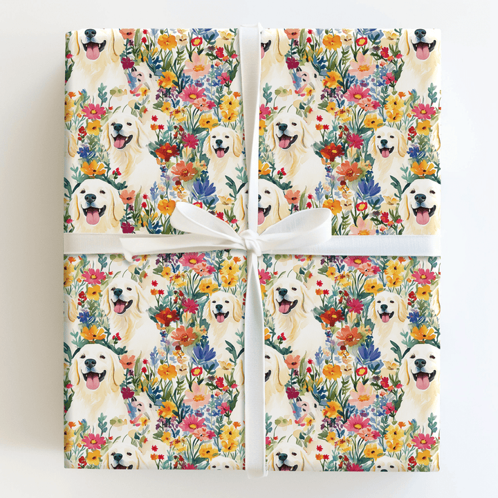 Garden with the White Lab - Wrapping Paper - Aspen & Arlo