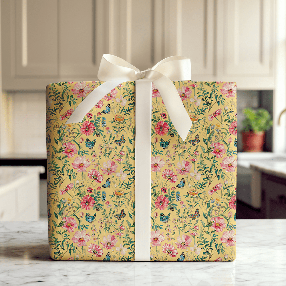 Garden Party Golden - Wrapping Paper - Aspen & Arlo