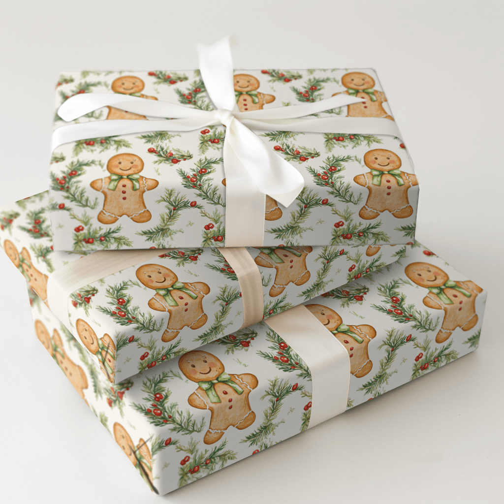 Gingerbread Joy - Wrapping Paper - Aspen & Arlo
