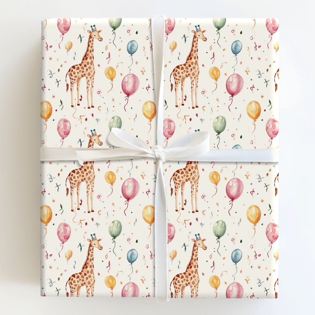 Giraffetastic Celebration - Wrapping Paper - Aspen & Arlo