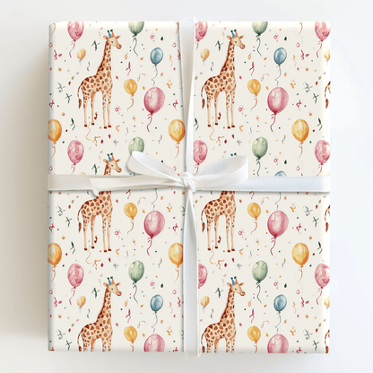 Giraffetastic Celebration - Wrapping Paper - Aspen & Arlo