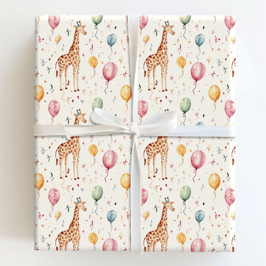 Giraffetastic Celebration - Wrapping Paper - Aspen & Arlo