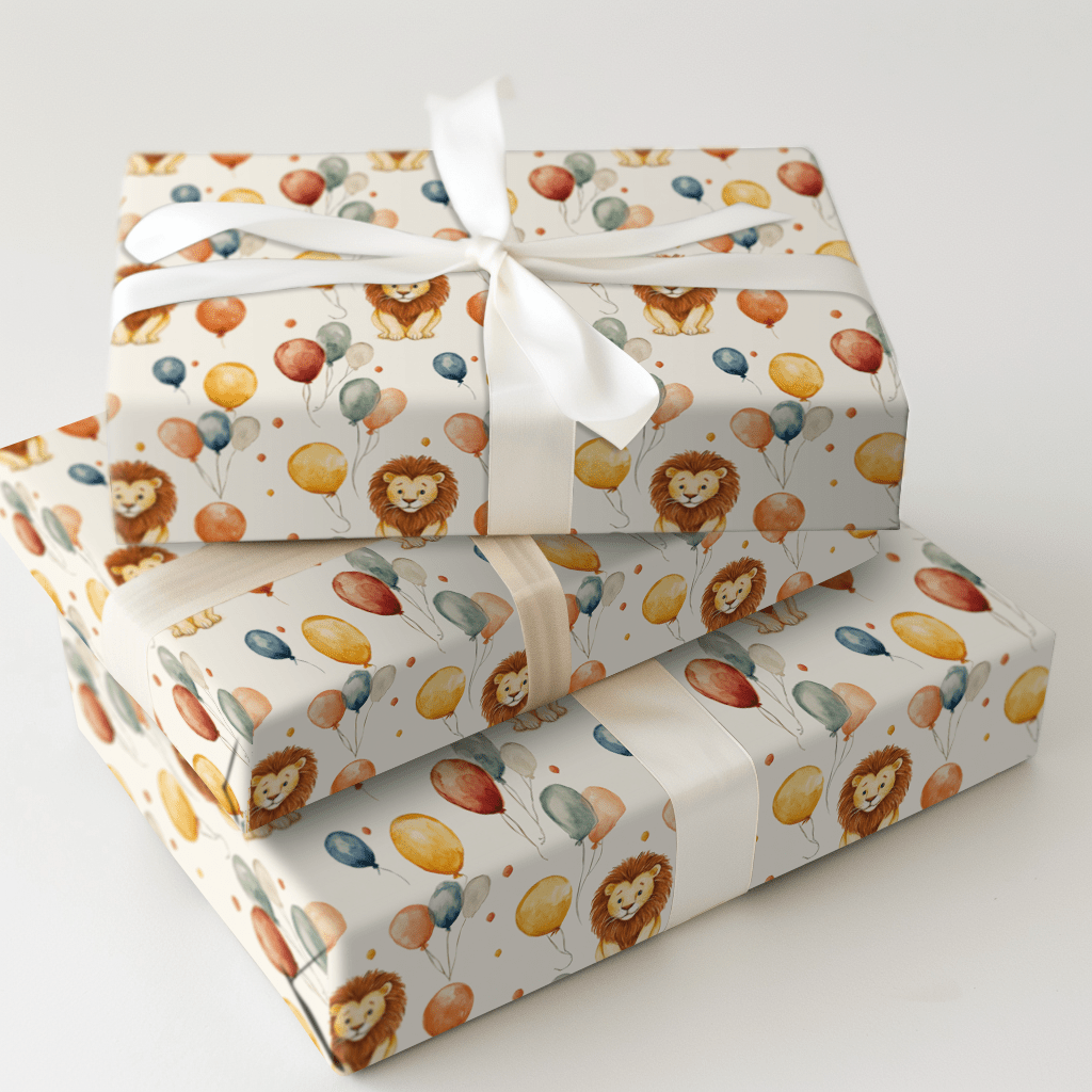 Golden Mane Birthday - Wrapping Paper - Aspen & Arlo