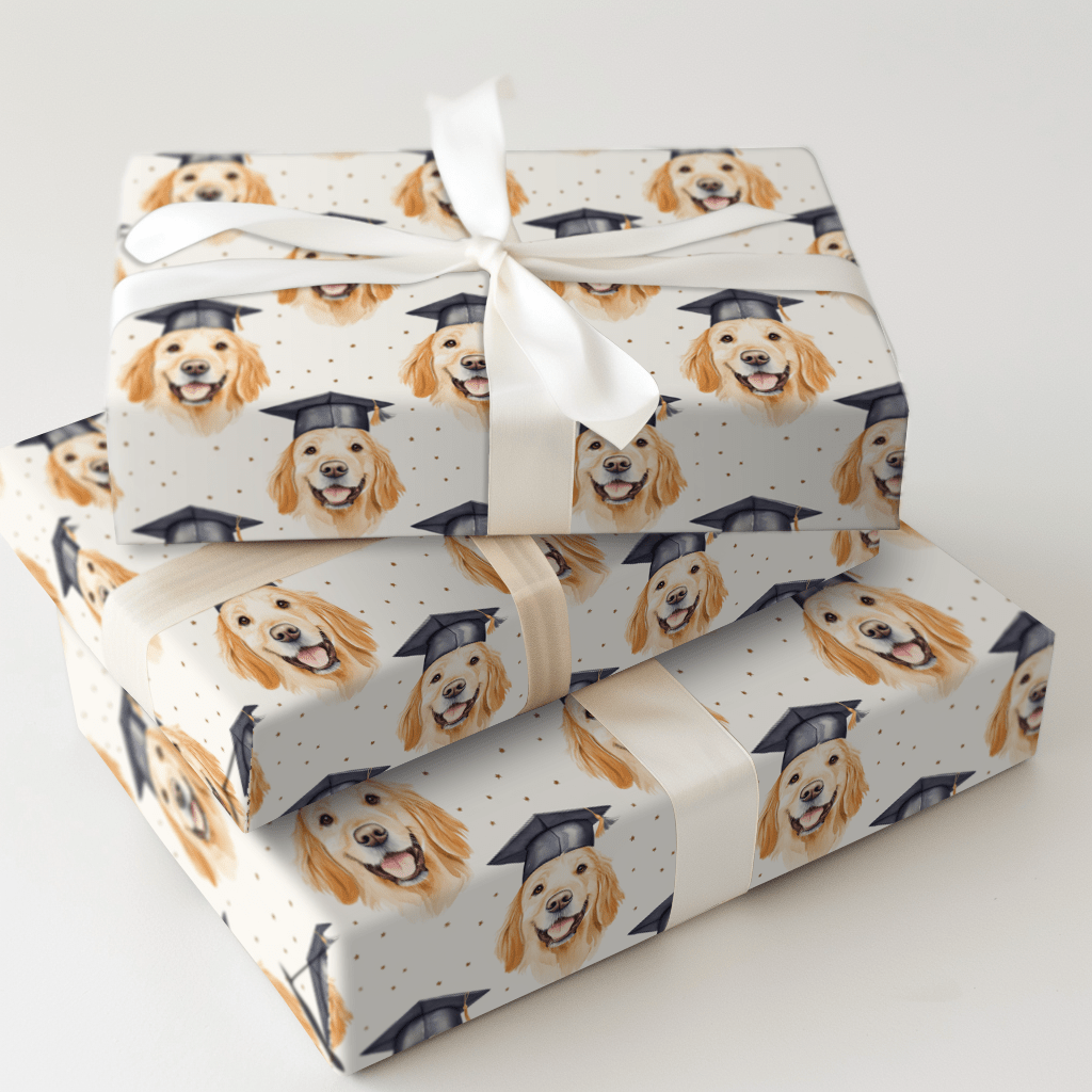 Golden Retriever Graduate - Wrapping Paper - Aspen & Arlo
