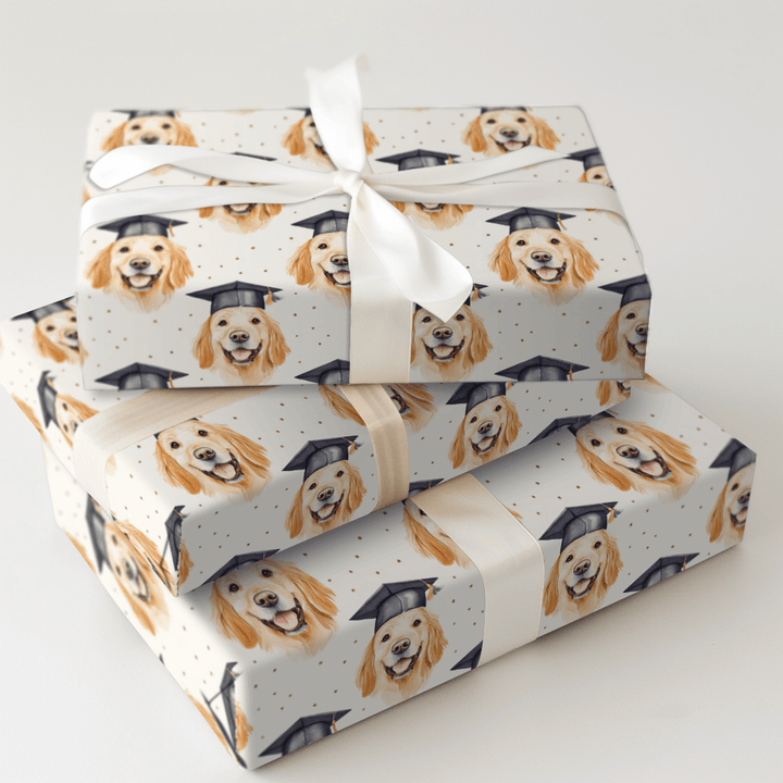 Golden Retriever Graduate - Wrapping Paper - Aspen & Arlo