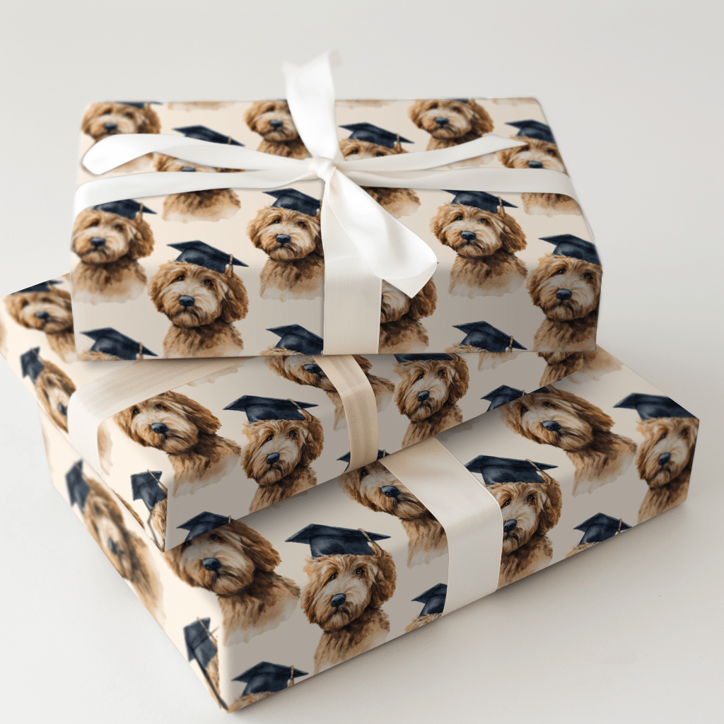 Grad Dog - Wrapping Paper - Aspen & Arlo