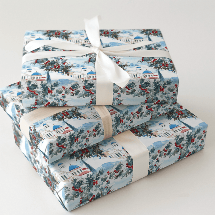 Greece Christmas - Wrapping Paper - Aspen & Arlo
