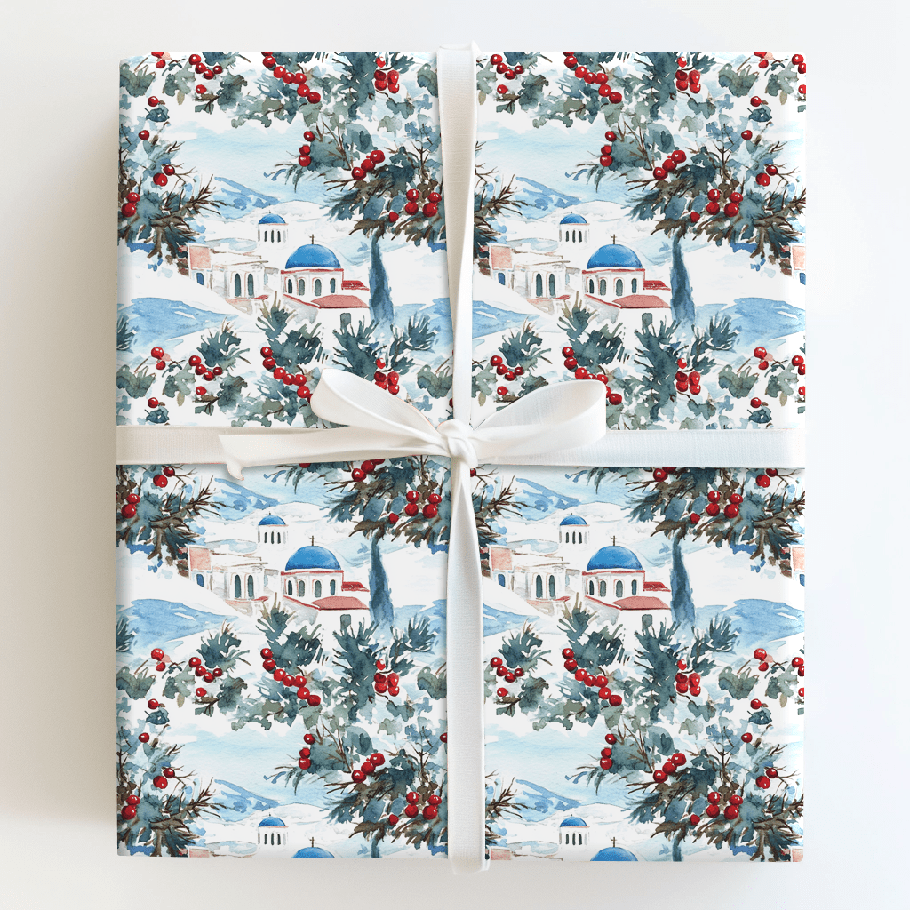 Greece Christmas - Wrapping Paper - Aspen & Arlo