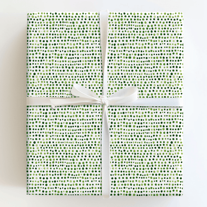 Green Dots Glow - Wrapping Paper - Aspen & Arlo