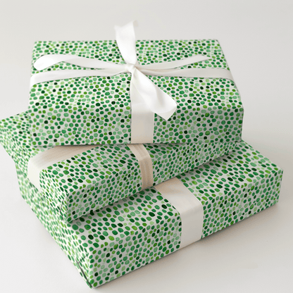 Green Dots - Wrapping Paper - Aspen & Arlo