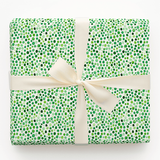 Green Dots - Wrapping Paper - Aspen & Arlo