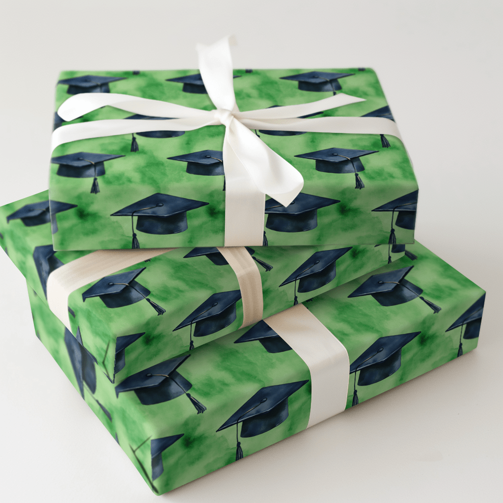 Green Grad - Wrapping Paper - Aspen & Arlo