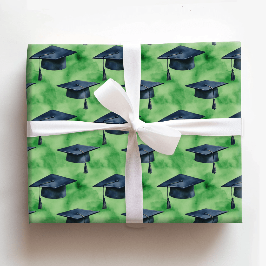 Green Grad - Wrapping Paper - Aspen & Arlo