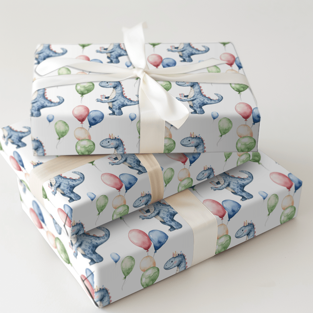 Happy Dinno - Wrapping Paper - Aspen & Arlo