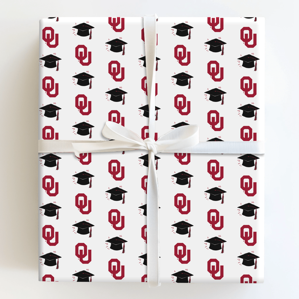Hats off to the OU Grad - Wrapping Paper - Aspen & Arlo