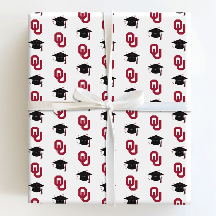 Hats off to the OU Grad - Wrapping Paper - Aspen & Arlo