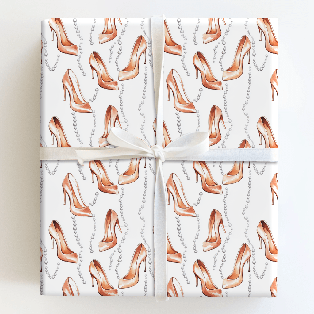 Heels and Pearls - Wrapping Paper - Aspen & Arlo