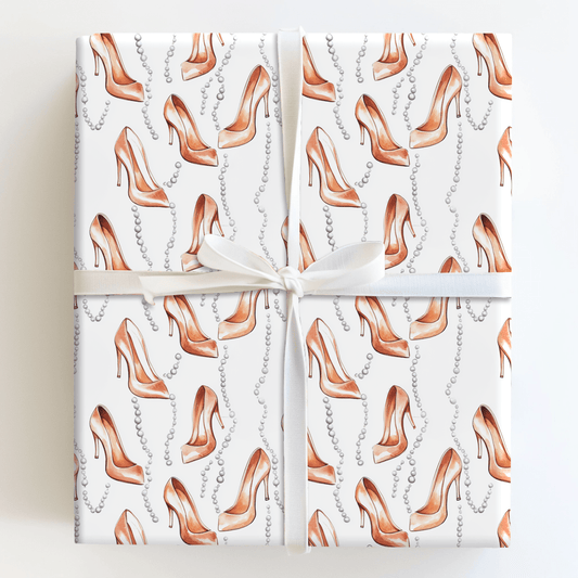 Heels and Pearls - Wrapping Paper - Aspen & Arlo