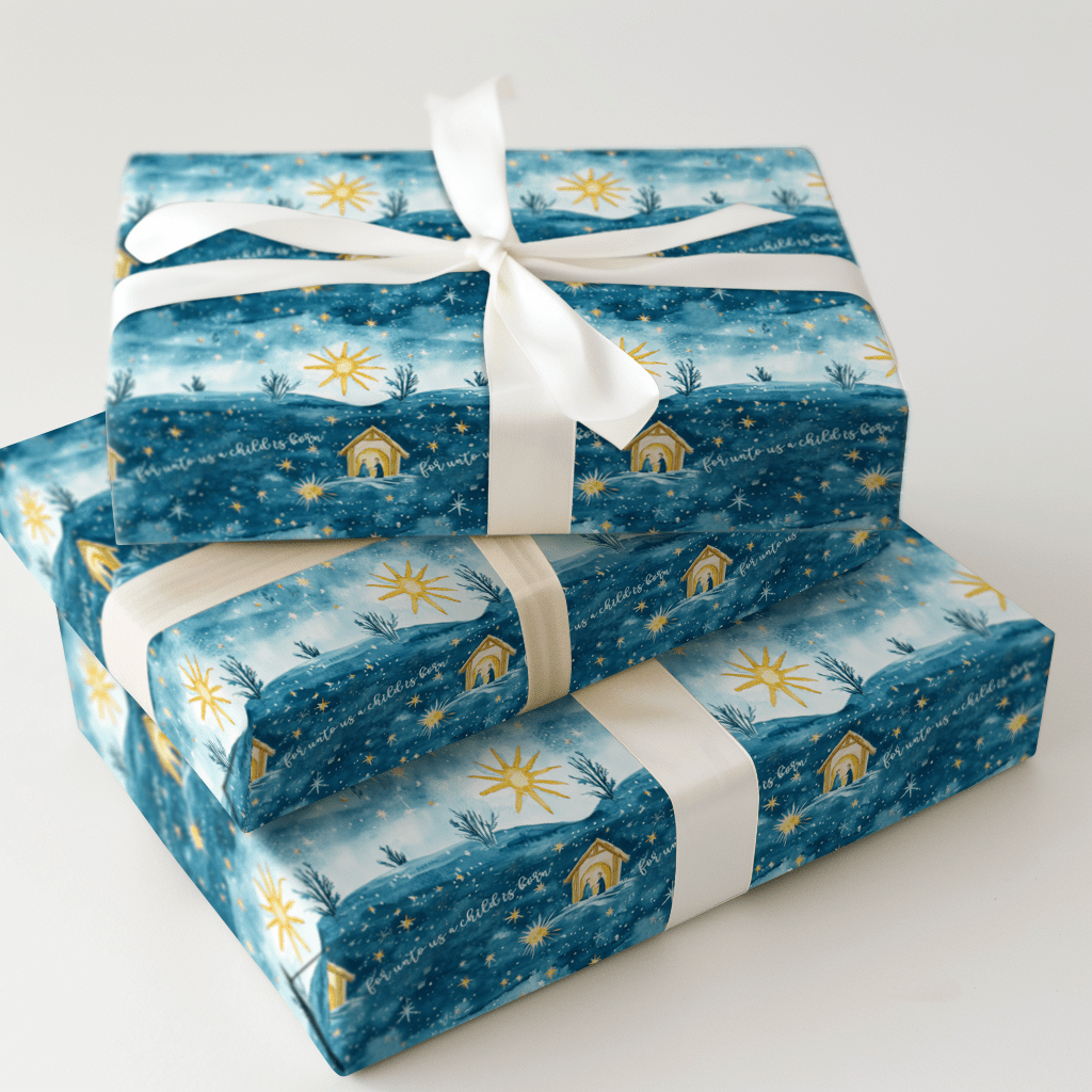 Holy Night - Wrapping Paper - Aspen & Arlo