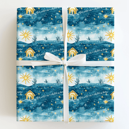 Holy Night - Wrapping Paper - Aspen & Arlo