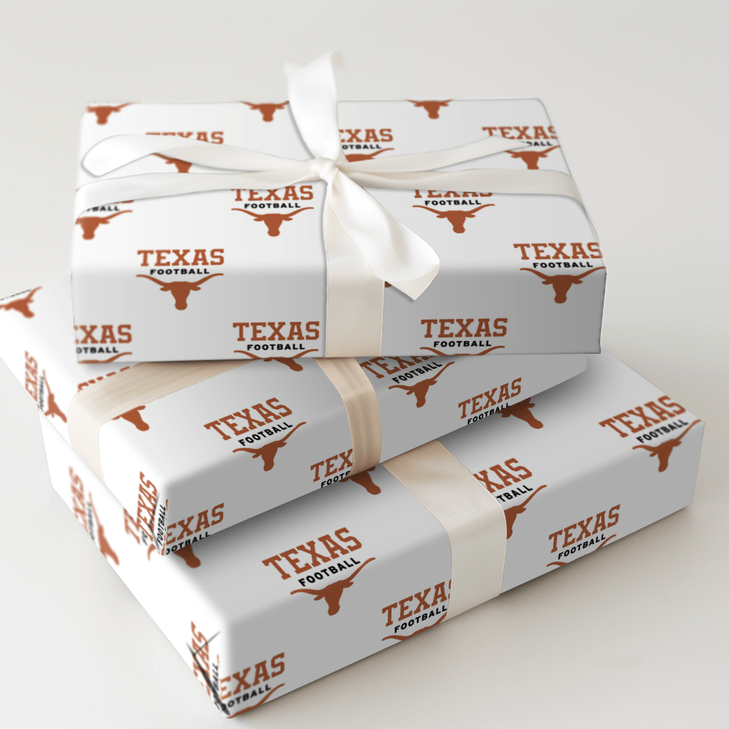 Hook Em Football - Wrapping Paper - Aspen & Arlo