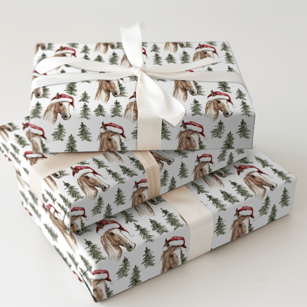 Horse Barn Cheer - Wrapping Paper - Aspen & Arlo