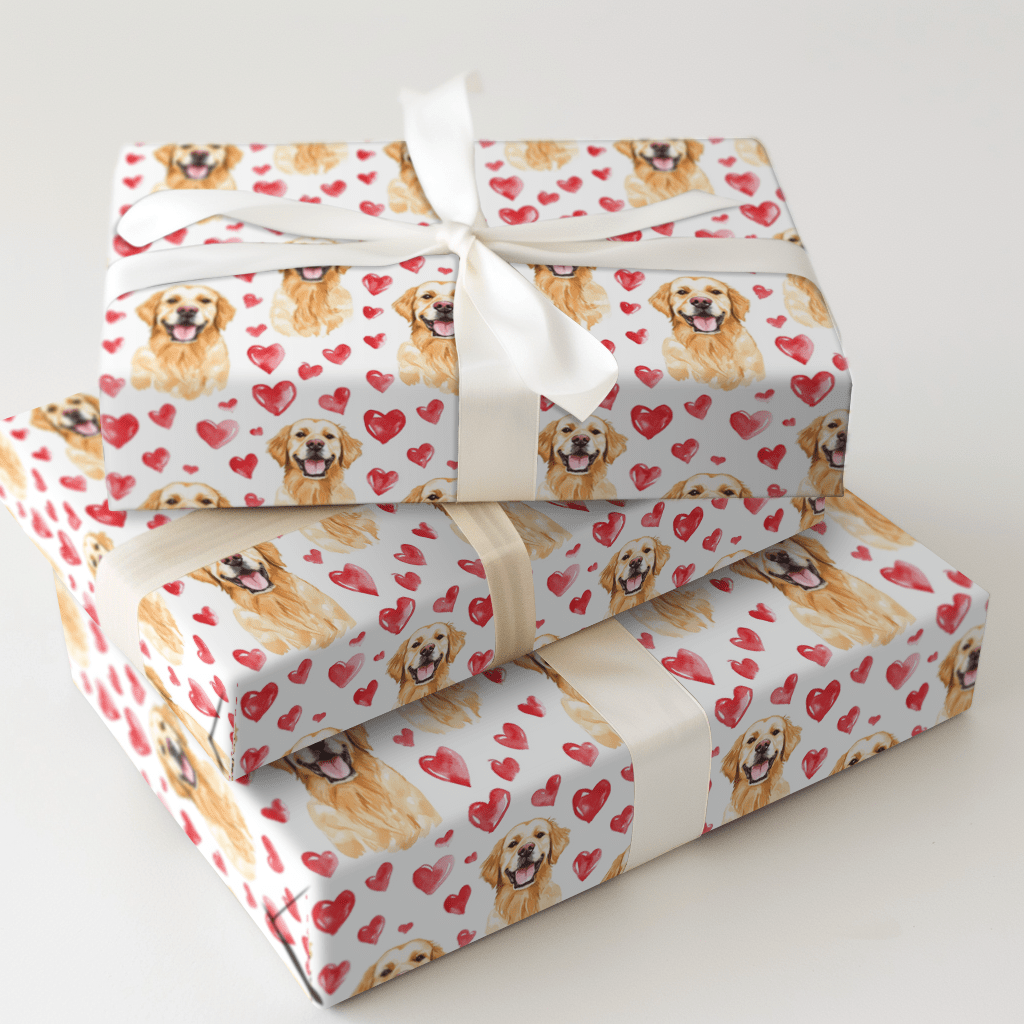 I Heart My Golden - Wrapping Paper - Aspen & Arlo