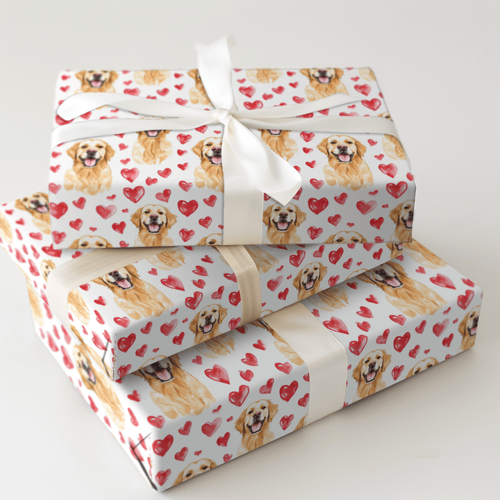 I Heart My Golden - Wrapping Paper - Aspen & Arlo