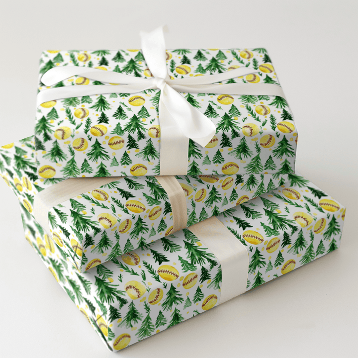 Jingle Balls and Softball Calls - Wrapping Paper - Aspen & Arlo