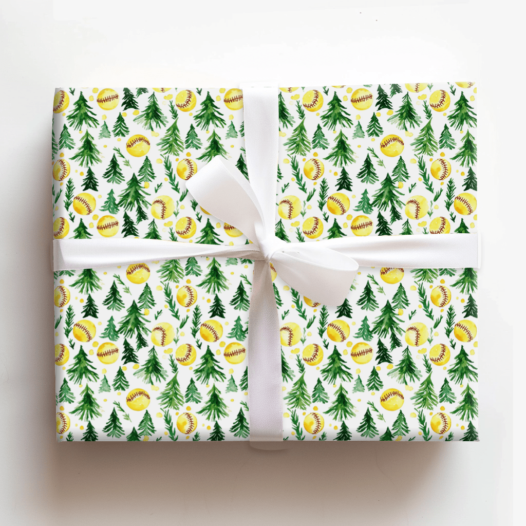 Jingle Balls and Softball Calls - Wrapping Paper - Aspen & Arlo