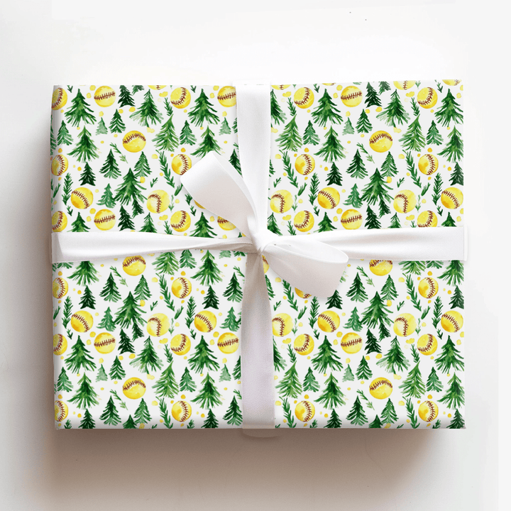 Jingle Balls and Softball Calls - Wrapping Paper - Aspen & Arlo