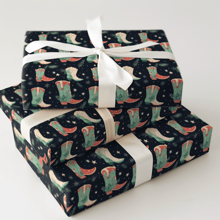 Jingle Boots - Wrapping Paper - Aspen & Arlo