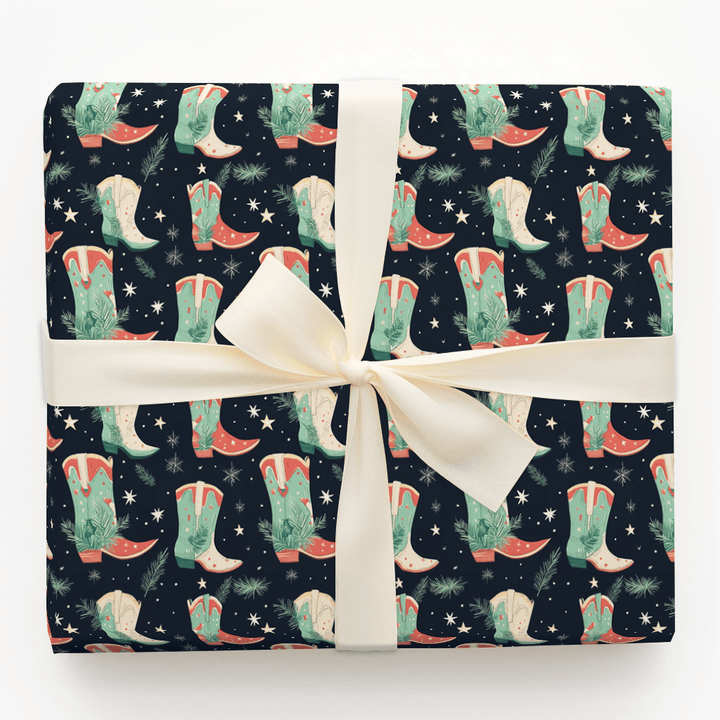 Jingle Boots - Wrapping Paper - Aspen & Arlo