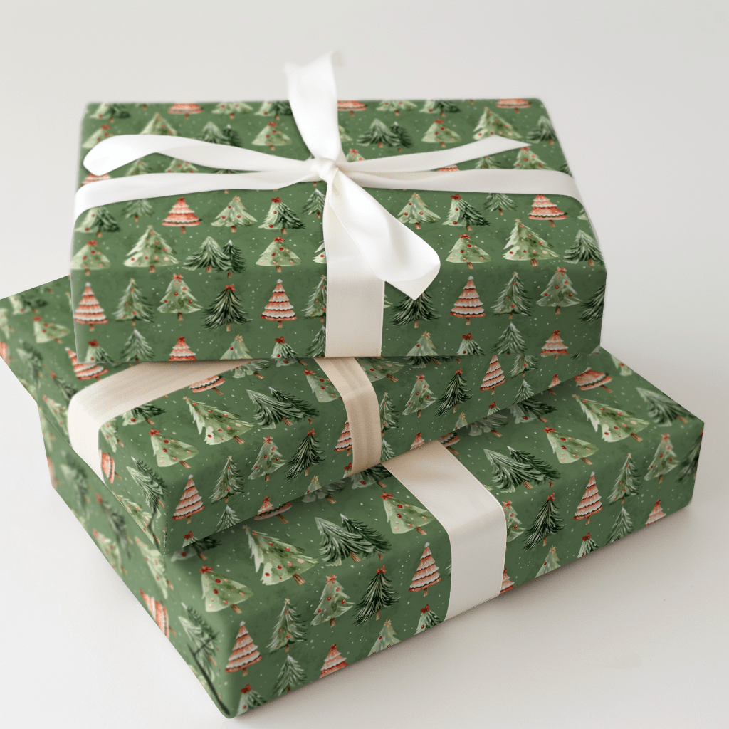 Jolly Green Fur - Wrapping Paper - Aspen & Arlo