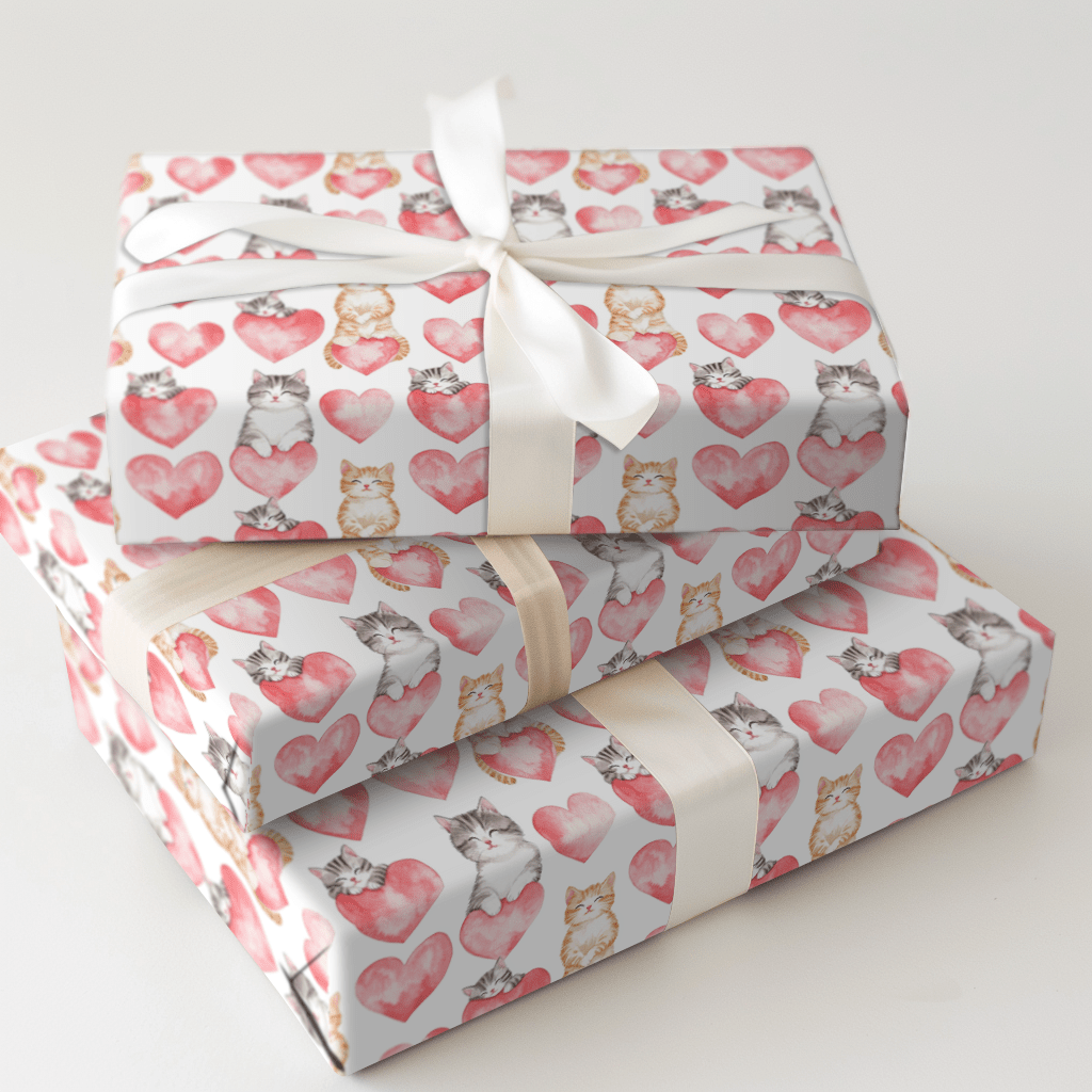 Kitty Valentine - Wrapping Paper - Aspen & Arlo