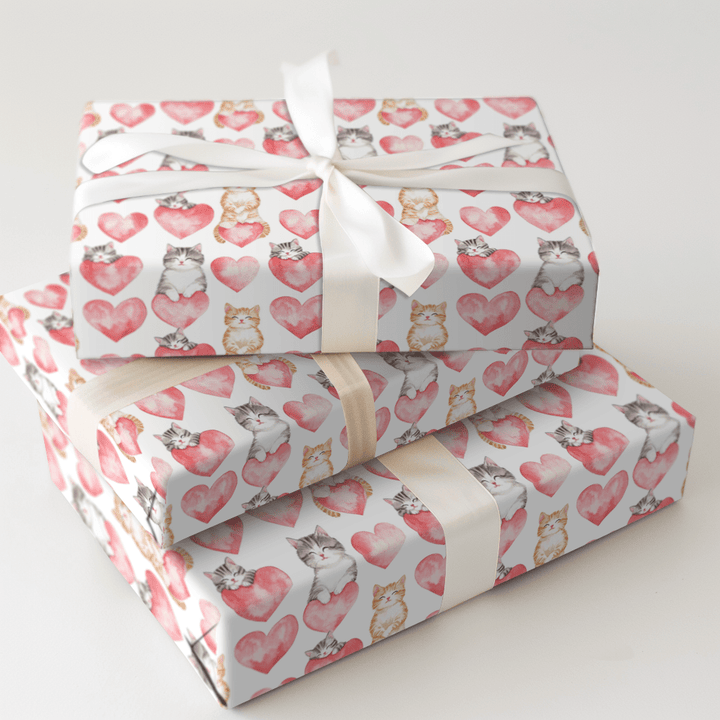 Kitty Valentine - Wrapping Paper - Aspen & Arlo