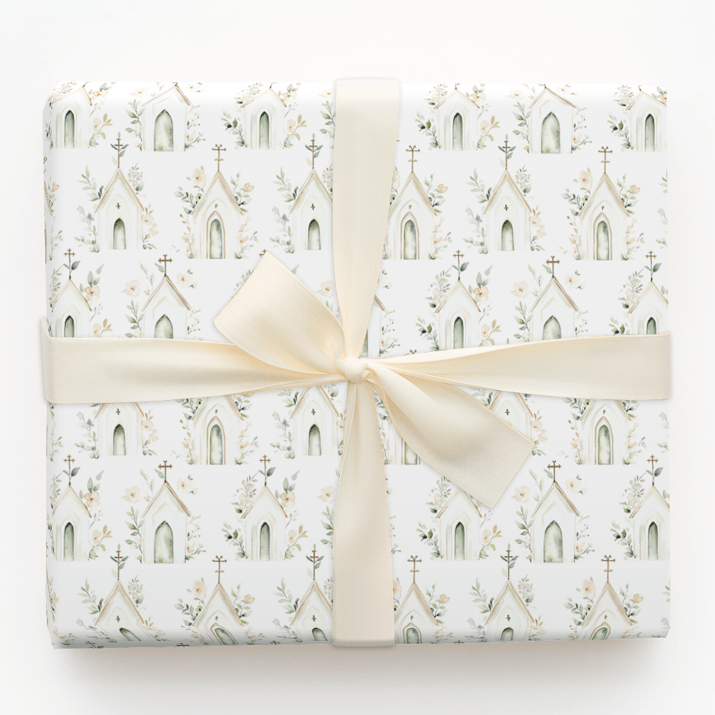 Little White Chapel - Wrapping Paper - Aspen & Arlo