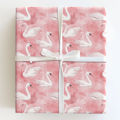 Love Struck Swans - Wrapping Paper - Aspen & Arlo