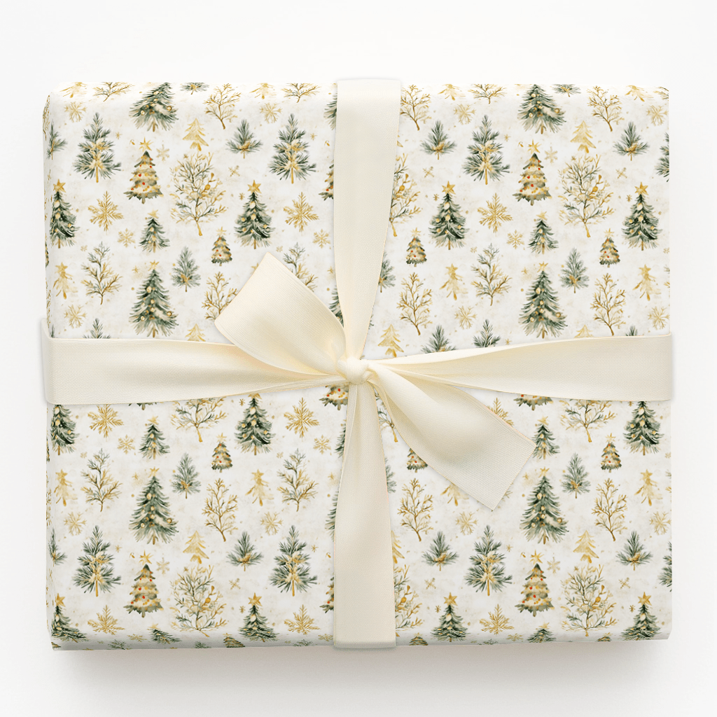 Magic Gold Forest - Wrapping Paper - Aspen & Arlo