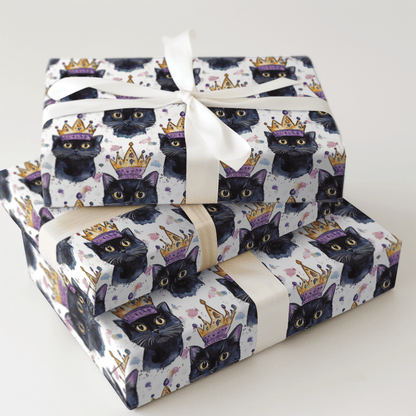 Mardi Gras Black Cat - Wrapping Paper - Aspen & Arlo
