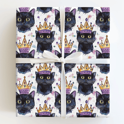 Mardi Gras Black Cat - Wrapping Paper - Aspen & Arlo