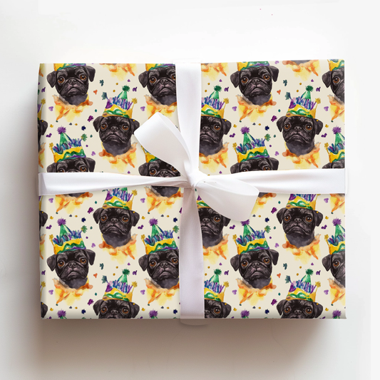 Mardi Gras Black Pug