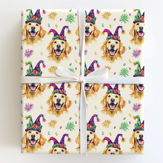 Mardi Gras Golden Retriever