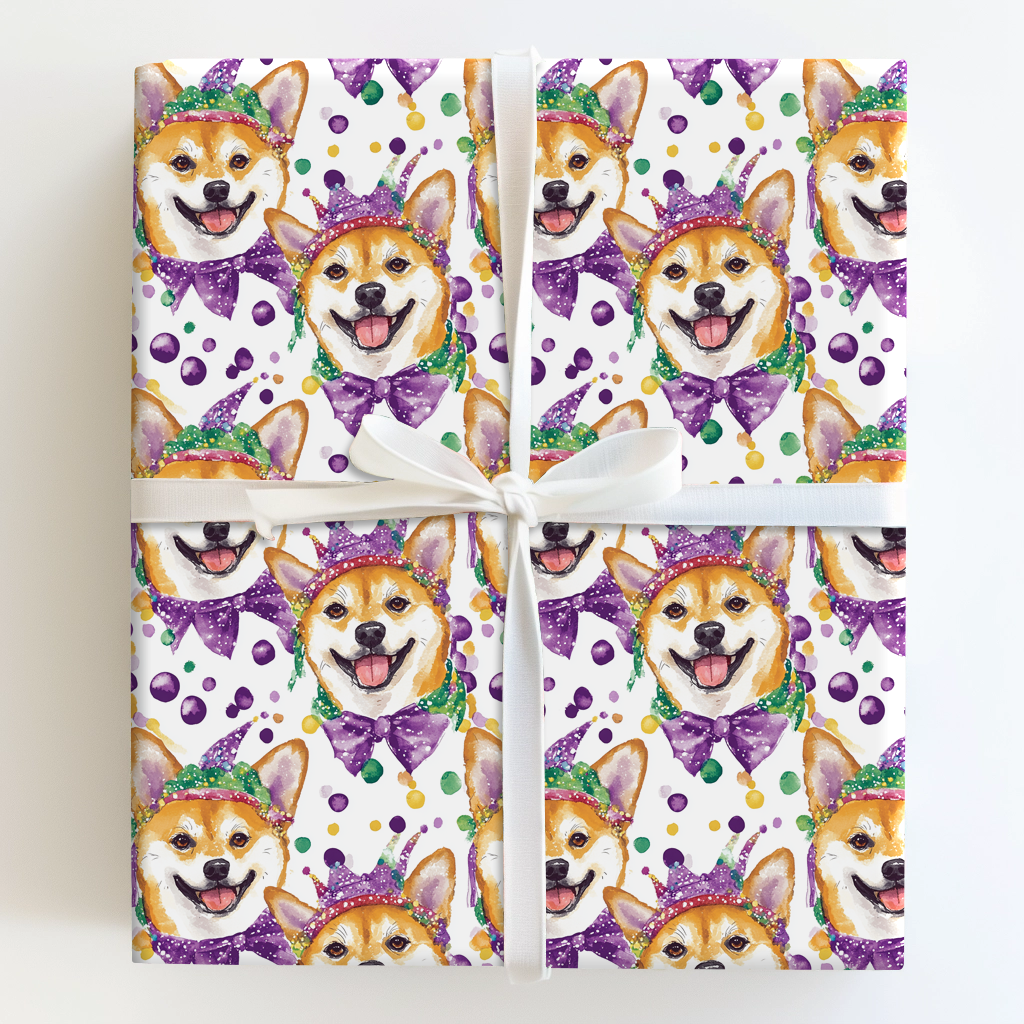 Mardi Gras Shiba Inu