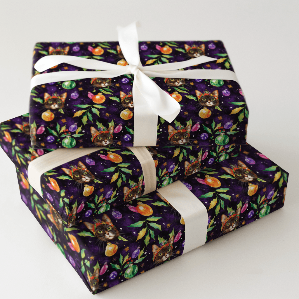 Meowdi Gras - Wrapping Paper - Aspen & Arlo