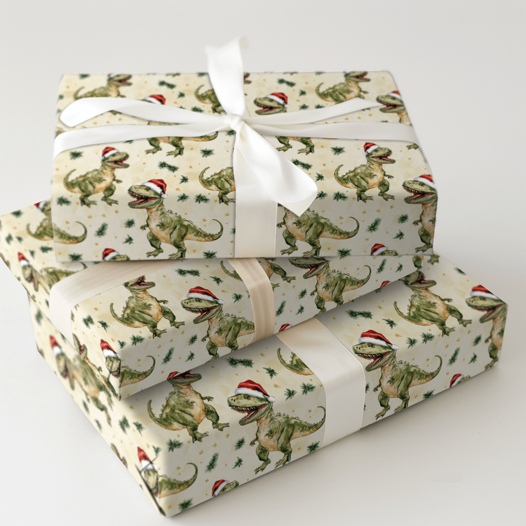 Merry Rex - Wrapping Paper - Aspen & Arlo
