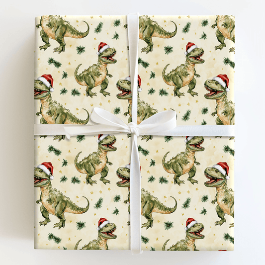 Merry Rex - Wrapping Paper - Aspen & Arlo